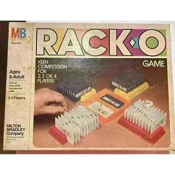 RACK-O Card Game Keen Competition Milton Bradley Complete 1980s Vintage Complete - Picture 1 of 3